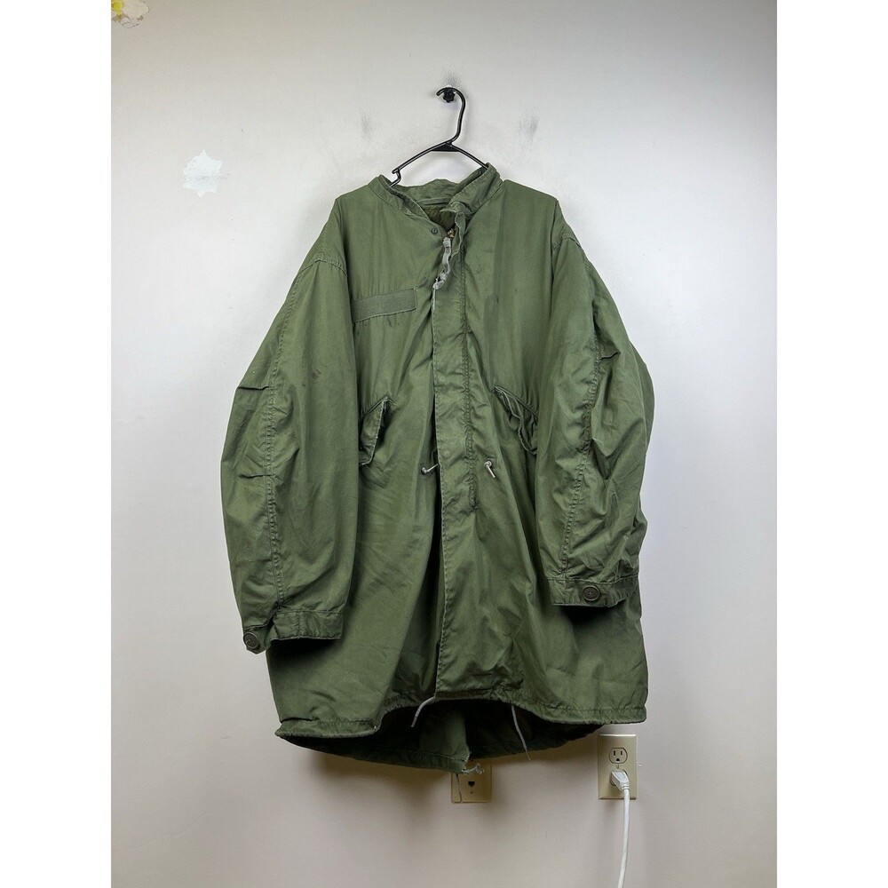 VTG 80s US M65Military Fish Tail Parka Extreme Cold Weather Green Men's Size L